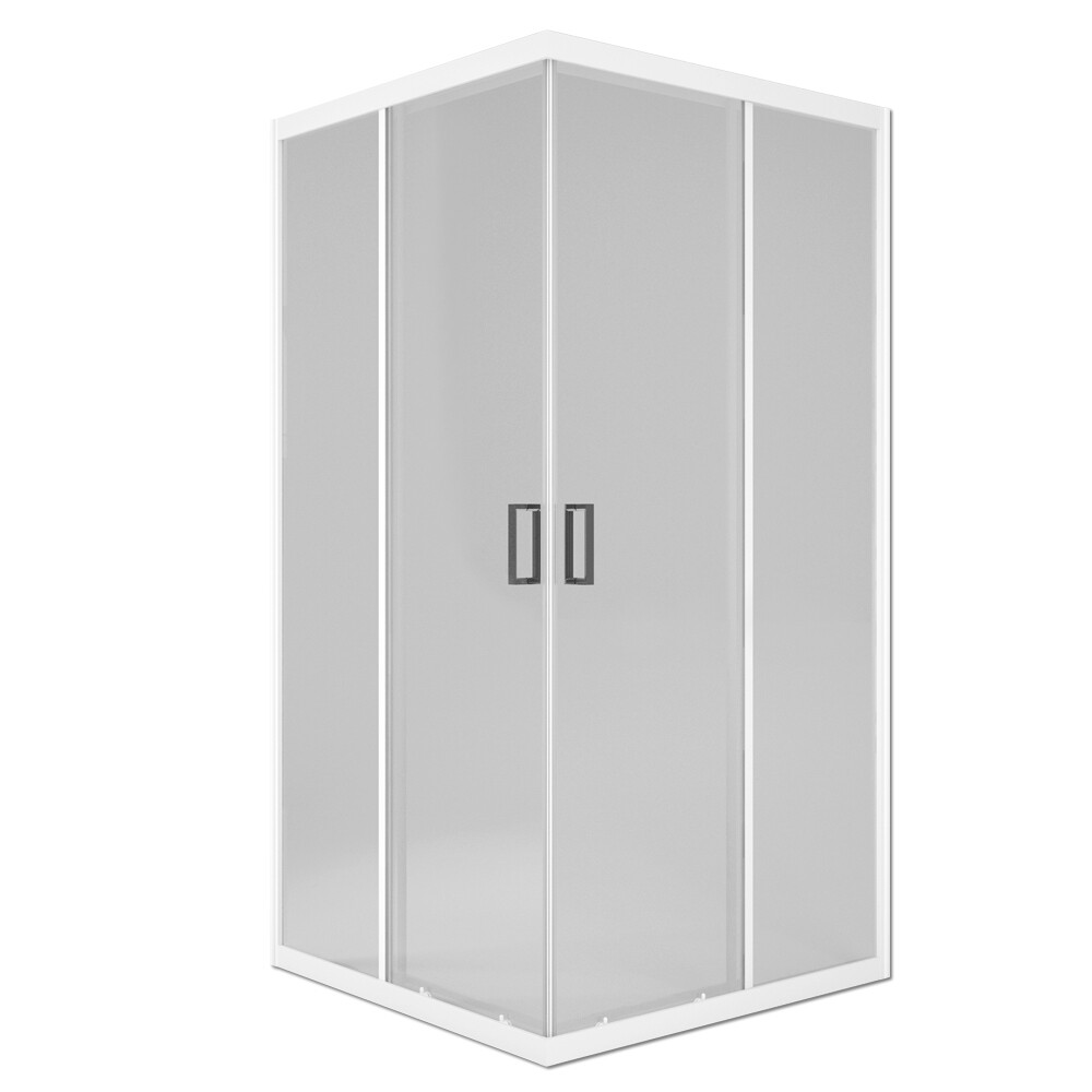 Душевой уголок Метакам Universal белый 100х100х185 см квадрат стекло прозрачное 6 мм (KKS_016282)