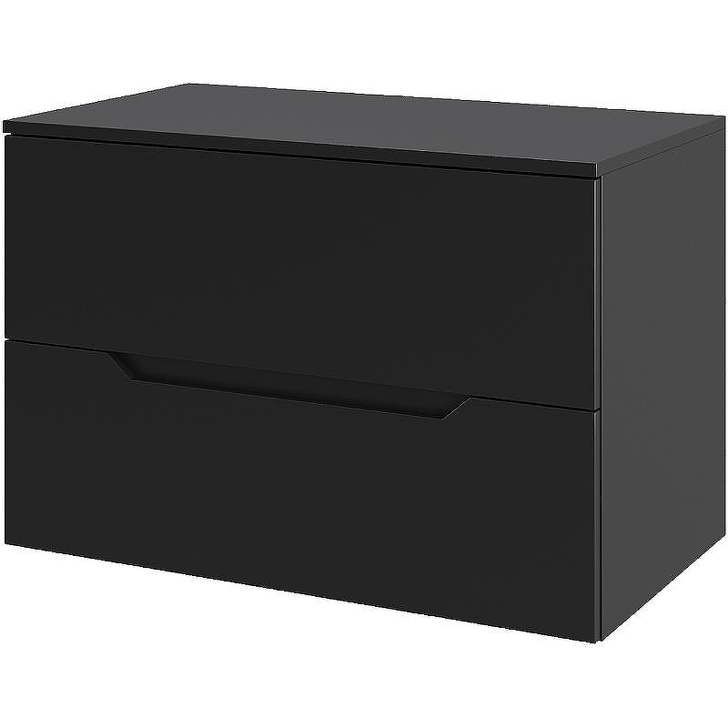 Тумба под раковину Orange Line 80 Li-80TubMDF подвесная Черная матовая