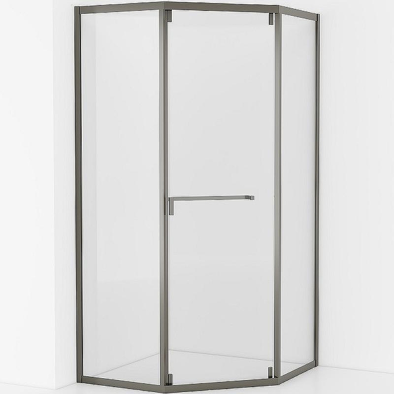 Душевой уголок Cezares Relax-304 100x100 RELAX-304-P-1-100-C-GM профиль Оружейная сталь стекло прозрачное