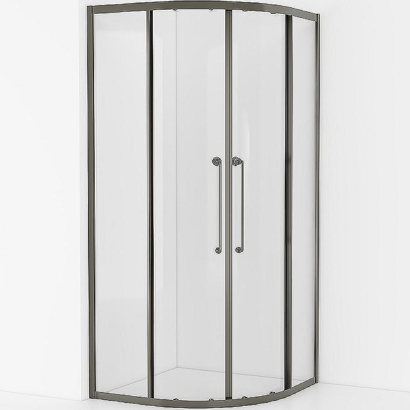 Душевой уголок Cezares Relax-304 100x100 RELAX-304-R-2-100-C-GM профиль Оружейная сталь стекло прозрачное