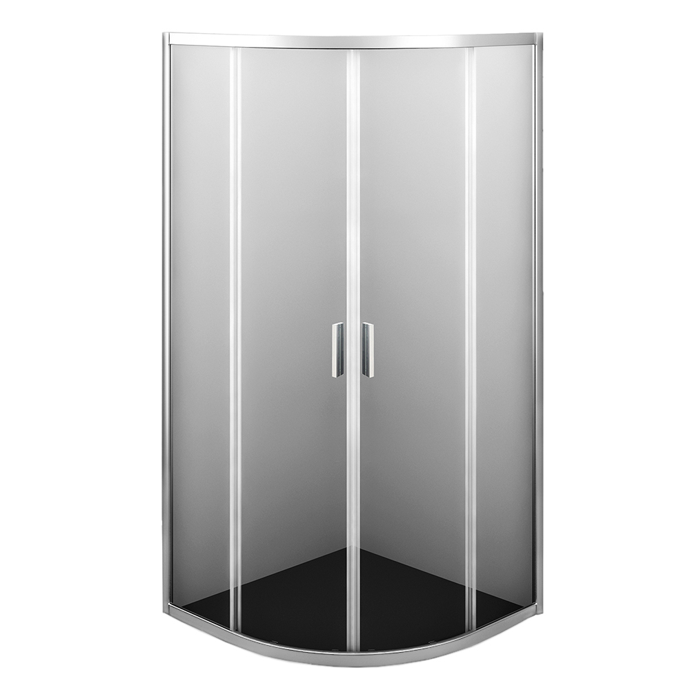 Душевой уголок WasserKraft Lippe 45S хром 90х90х185 см полукруг стекло прозрачное 6 мм (45S01)