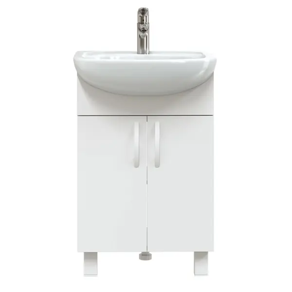 Тумба под раковину напольная Элегия Т-50 цвет белый с раковиной Универсал Элегия 50x41.5 см