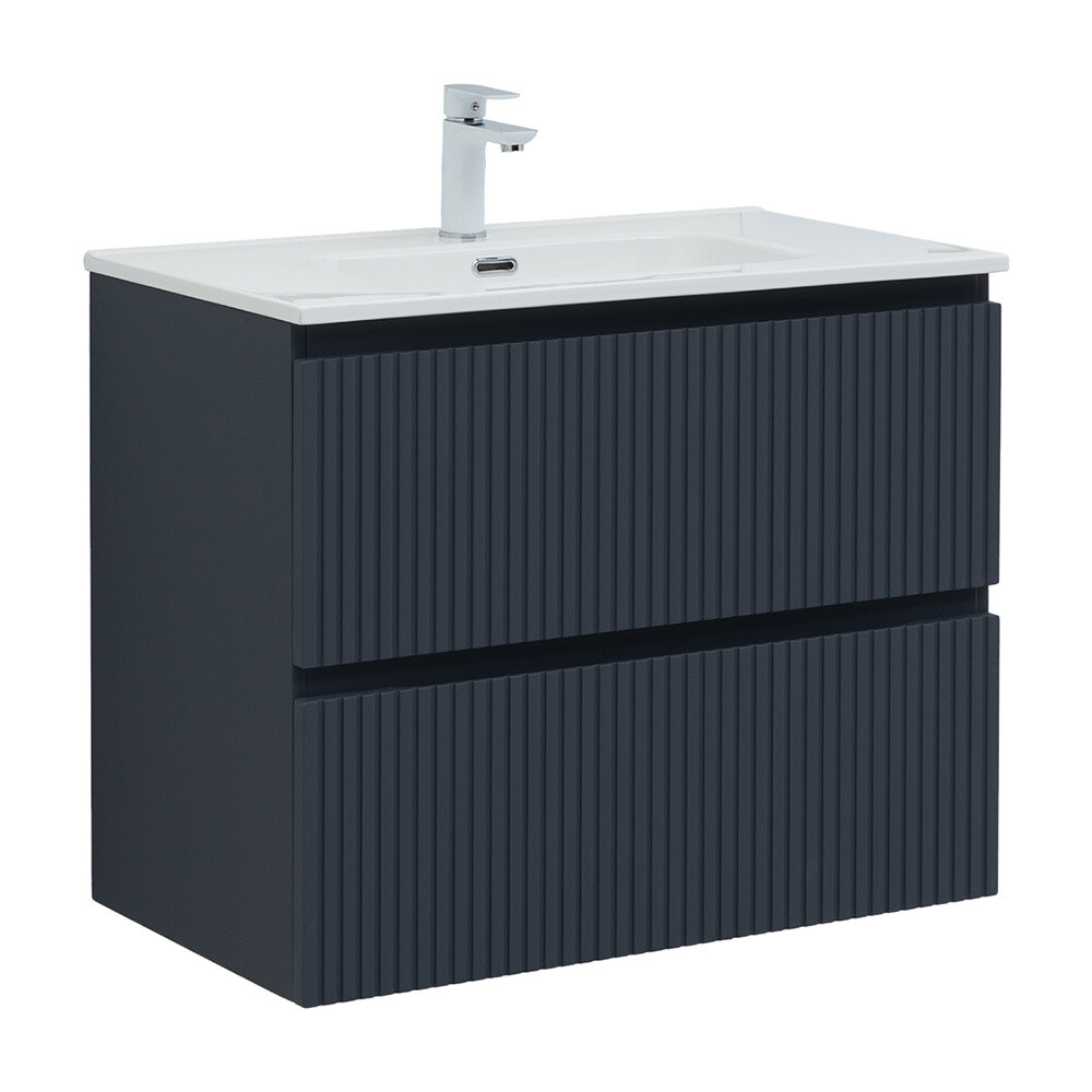 Тумба под раковину Акванет Джейн 80 см подвесная маренго (00335429)