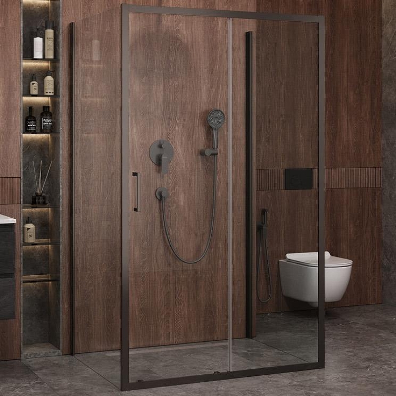 Душевой уголок Cezares Molveno 120x90 MOLVENO-AH-12-120/90-C-GM-IV профиль Оружейная сталь стекло прозрачное