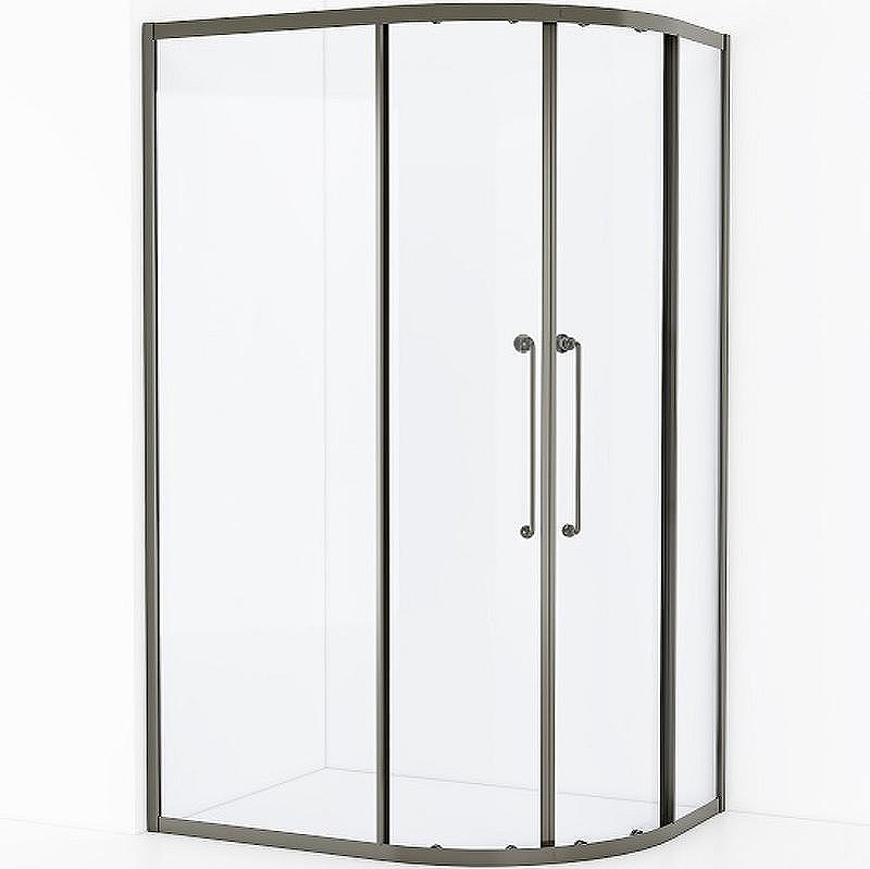 Душевой уголок Cezares Relax-304 120x90 RELAX-304-RH-2-120/90-C-GM профиль Оружейная сталь стекло прозрачное