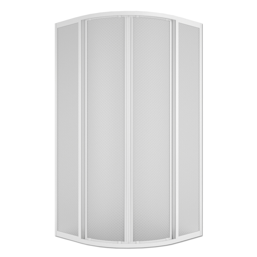 Душевой уголок Plastic Line City Relax белый 90х90х177 см полукруг полистирол 2 мм (ШПS_016725)