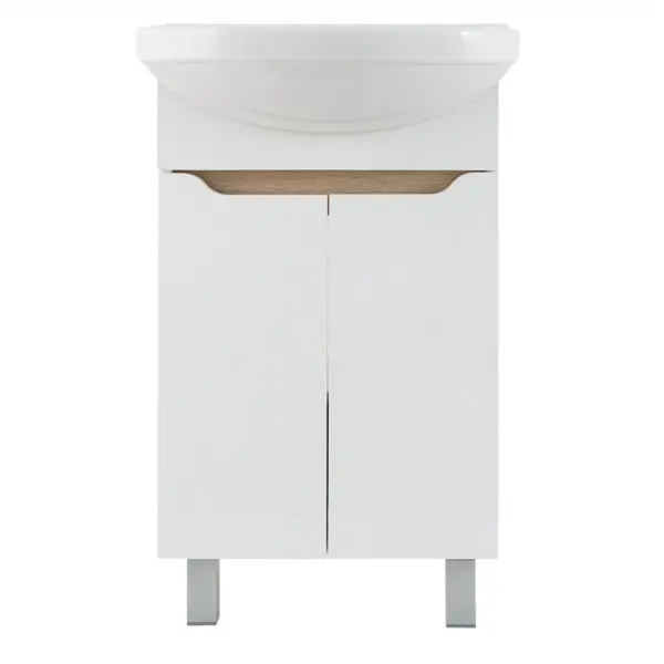 Тумба Руан Элегия 50 см цвет белый с раковиной Универсал Элегия 50x41.5 см