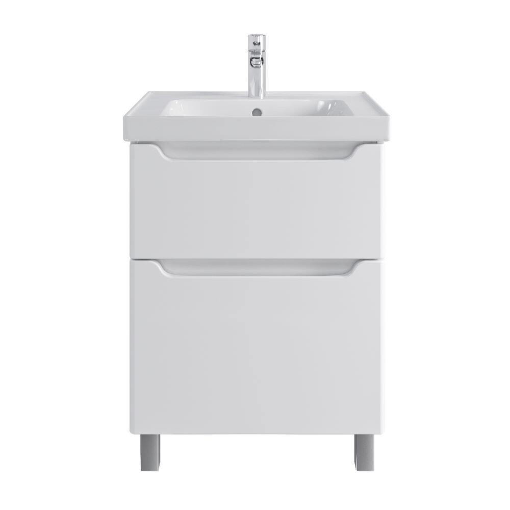 Комплект тумба с раковиной Sanstar Lanciano 60 см напольная белая (303.1-1.5.1.К)