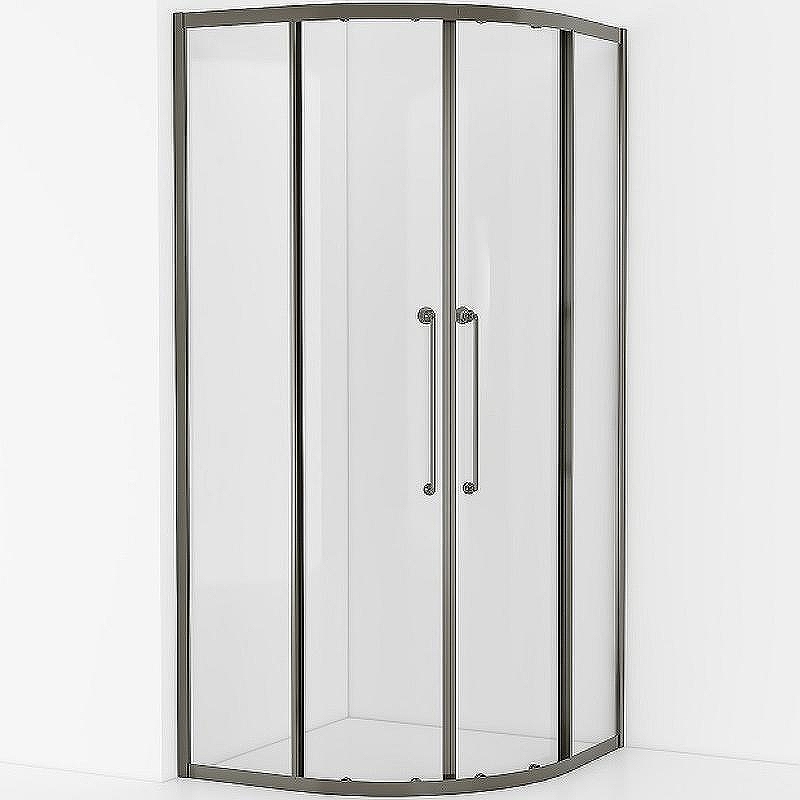 Душевой уголок Cezares Relax-304 90x90 RELAX-304-R-2-90-C-GM профиль Оружейная сталь стекло прозрачное