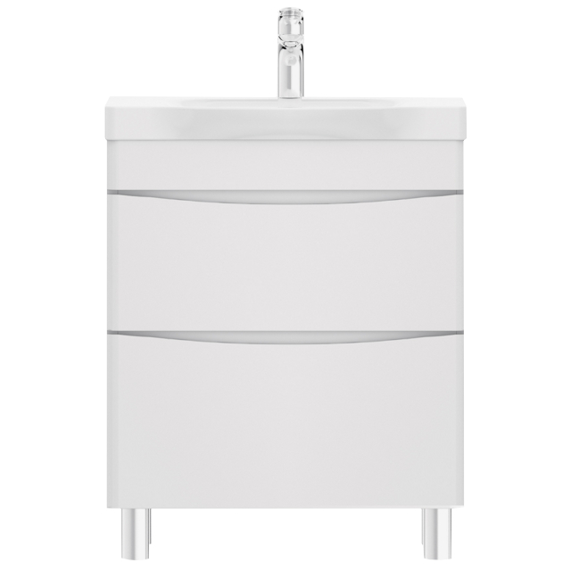 тумба с раковиной AM.PM Like 65 см напольная белый глянец