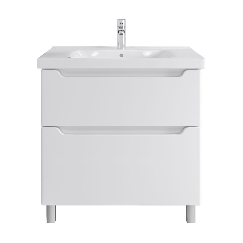 Комплект тумба с раковиной Sanstar Lanciano 80 см напольная белая (304.1-1.5.1.К)