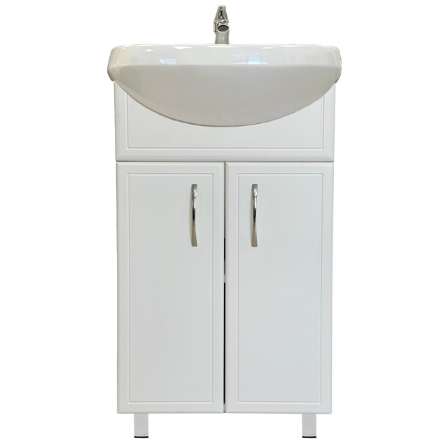 тумба с раковиной напольная GRADEONIKA Посейдон белая матовая 50 см